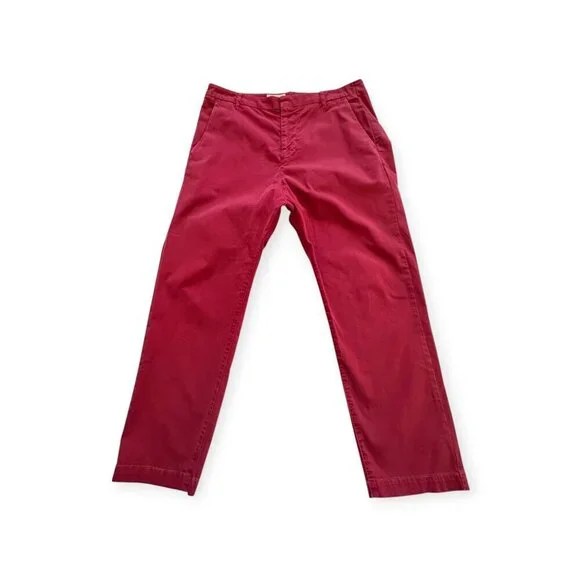 Nili Lotan Paris Drop Crotch Cropped Pants, ‎ Size 10, Red - Picture 5 of 12